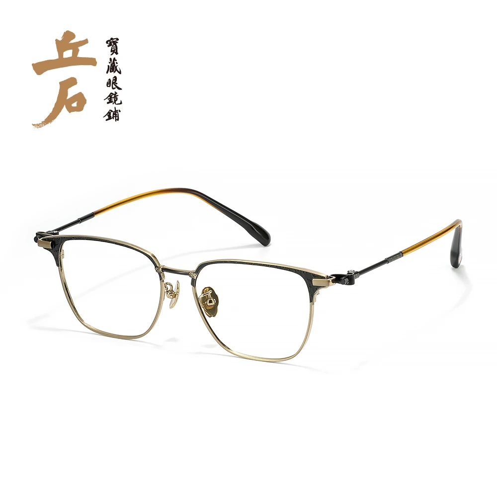 【8090斗战胜佛】设计师款手制刻花眉形眼镜 国潮火焰纹大码镜框