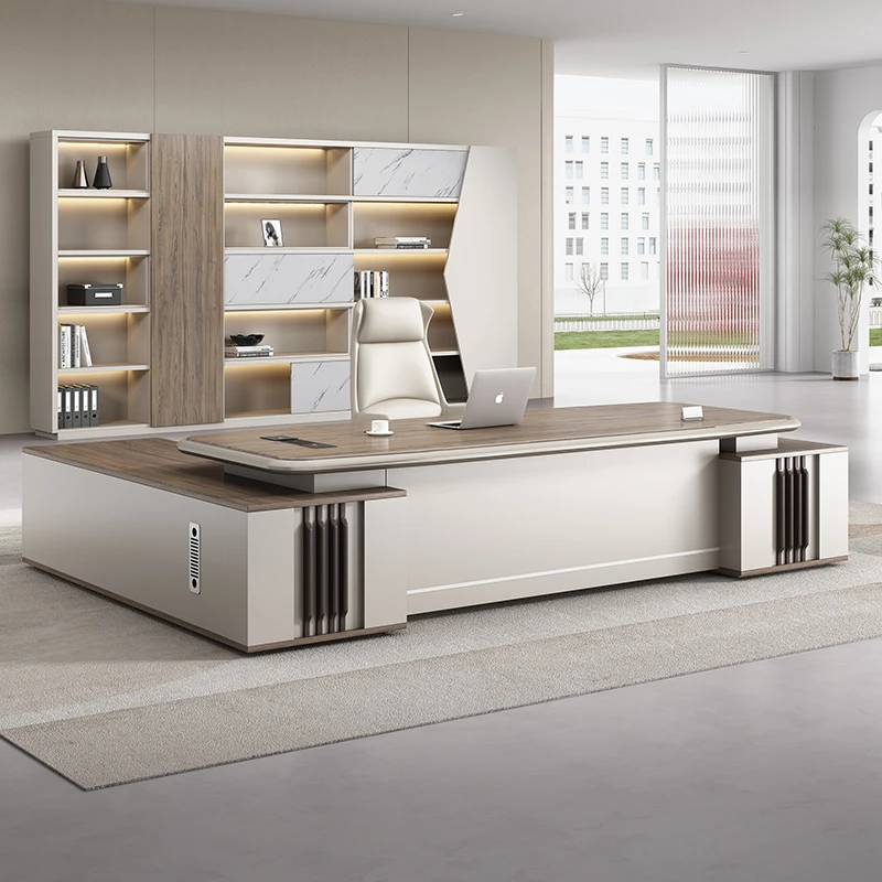 老板办公桌现代高档大班台经理桌办公室新中式老板桌总裁桌椅组合