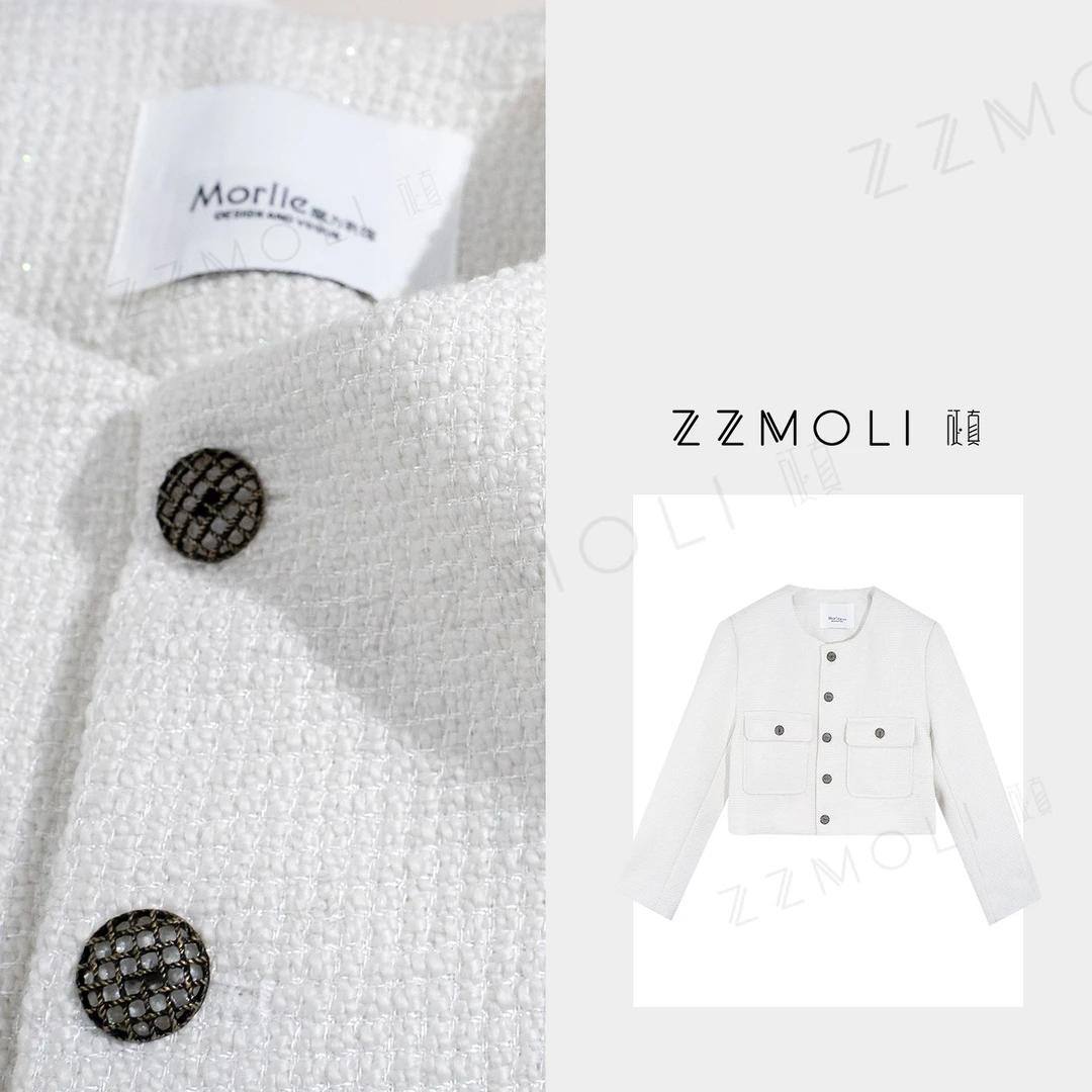 ZZMOLI时髦小香风外套女款洋气衣服时尚气质休闲短款上衣ZBY90016