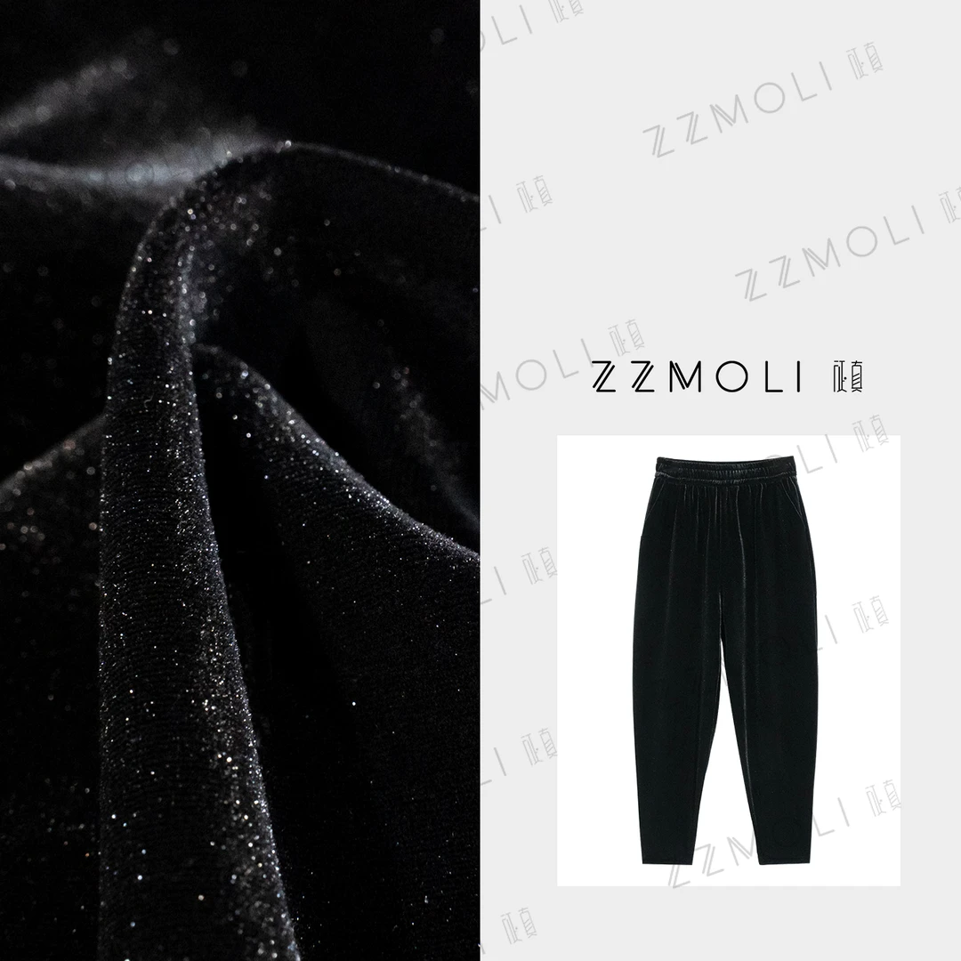 ZZMOLI九分裤舒适松紧腰设计奶奶裤韩系显瘦萝卜版休闲裤 ZBK8733