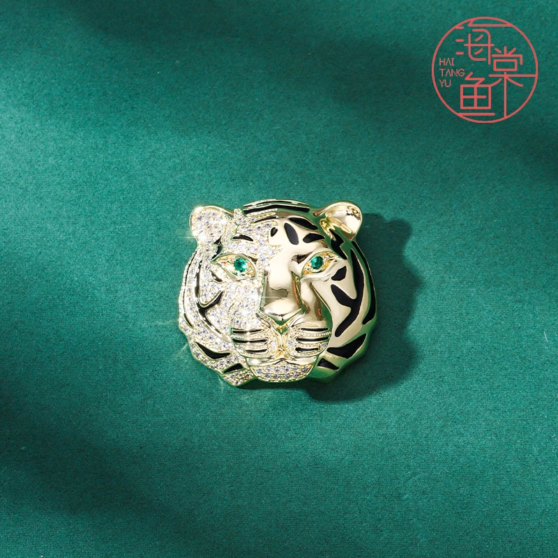 铜合金合成锆石胸针 HY189设计版老虎【金】胸针