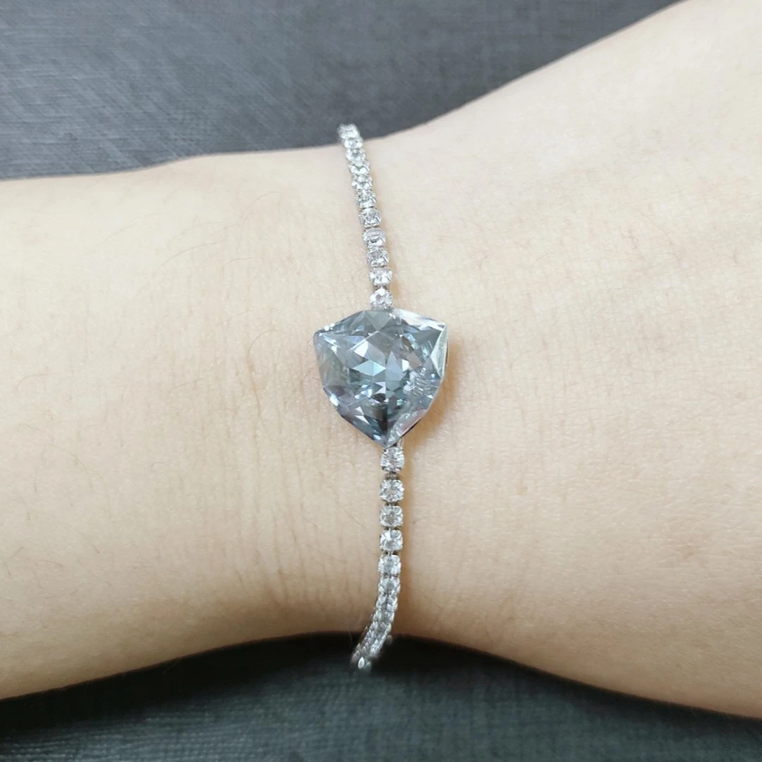 锌合金仿水晶手链 EH154【施家系列】嘉年华《牛仔蓝》手链