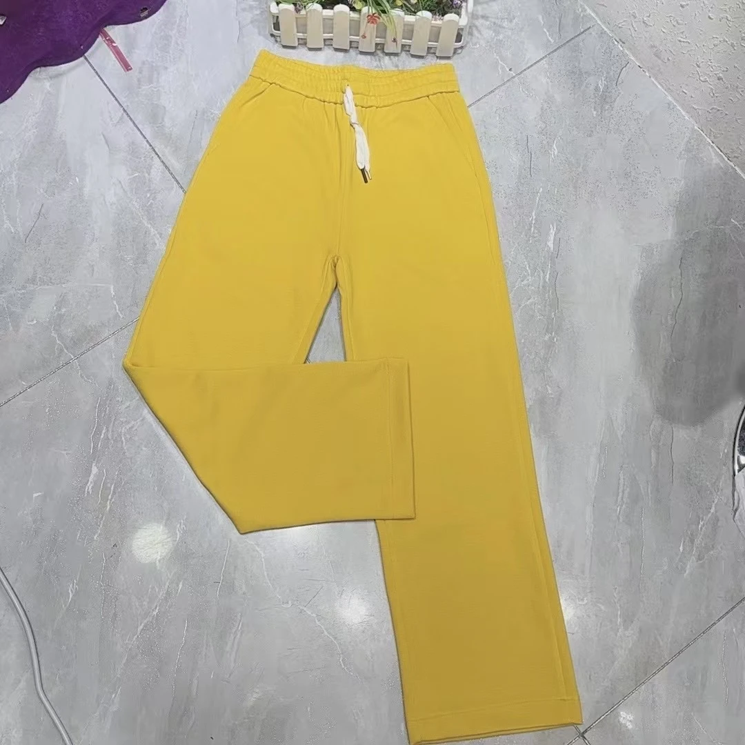 《丽丽家》秋冬款时尚休闲运动裤女2024新款松紧系带直筒裤501