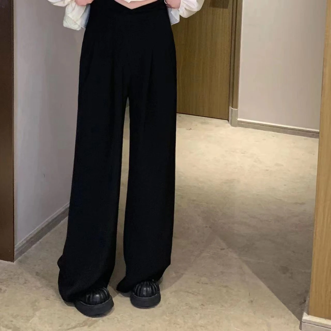 【琪琪推荐】大码女装设计感垂坠新款百搭显瘦气质阔腿裤P12028QTQ