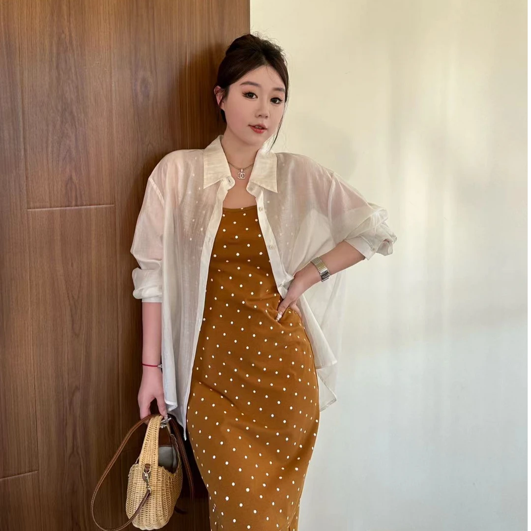 琪琪怪怪大码女装个性设计感宽松防晒薄款衬衫外套T11190QQ