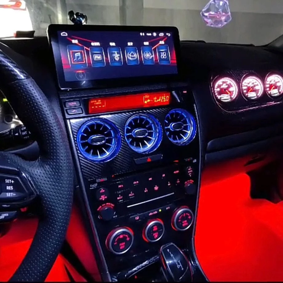 马自达六星驰睿翼改涡轮出风口发光带64色氛围灯马六出风口改装