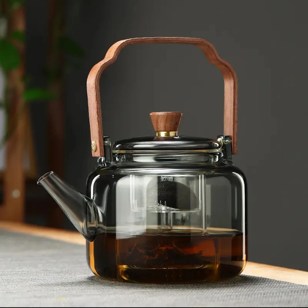 大容量玻璃壶泡茶壶耐热加厚蒸煮过滤家用泡茶器养生壶茶具