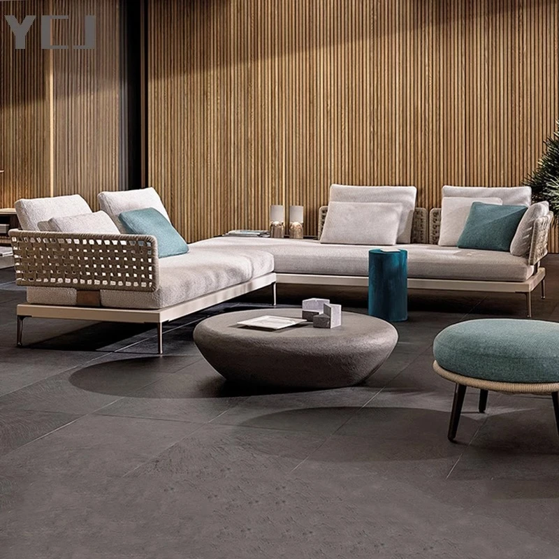 北欧户外铝合金沙发别墅编藤家具阳台休闲室外露天防水防晒椅组合