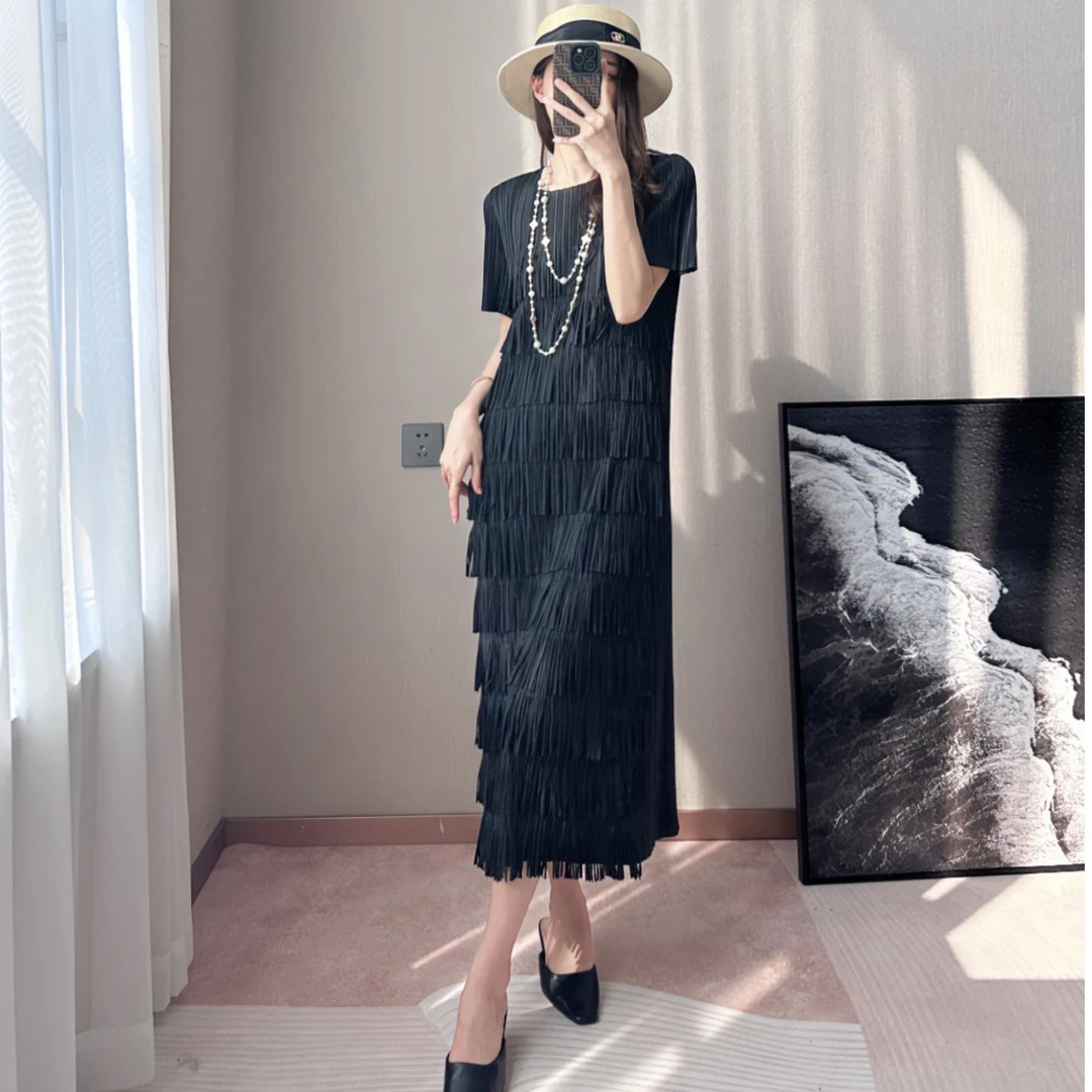 【暮光之城】流苏连衣裙女显瘦宽松2025春夏氛围感气质时尚连衣裙