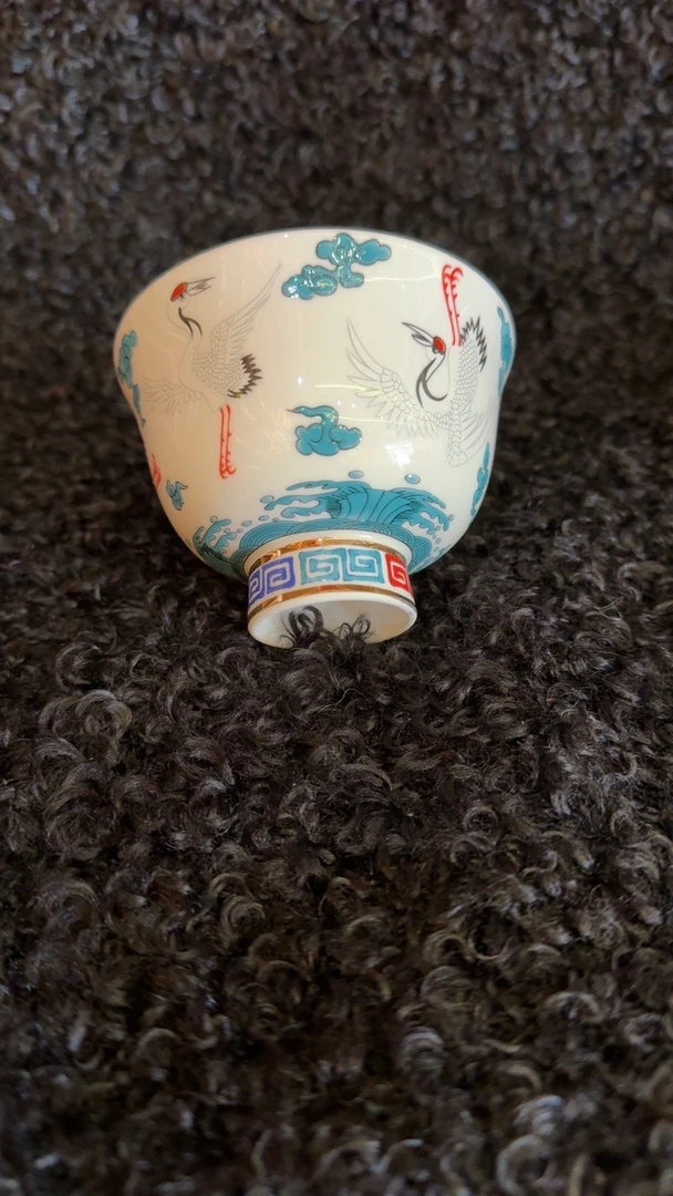 藏族人顾客家用酥油茶碗、高7公分、茶碗嘴巴9公分、