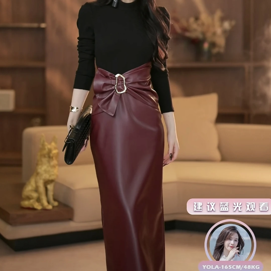 【yola】窈窕冬季新款法式气质收腰显瘦连衣裙-YL11157