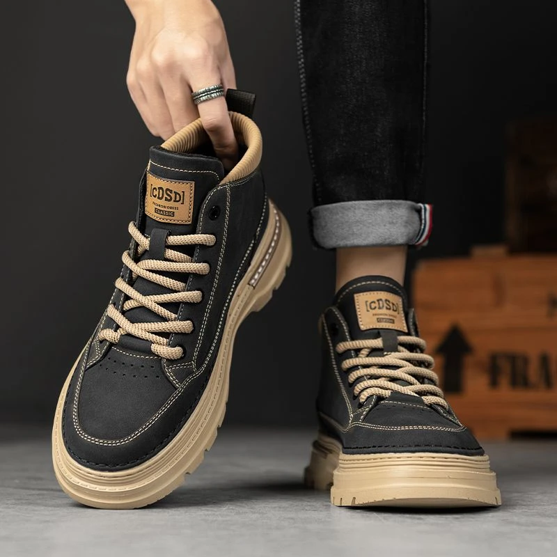 2025特大码男士马丁靴45高帮英伦风46复古工装靴47中帮男士板鞋48