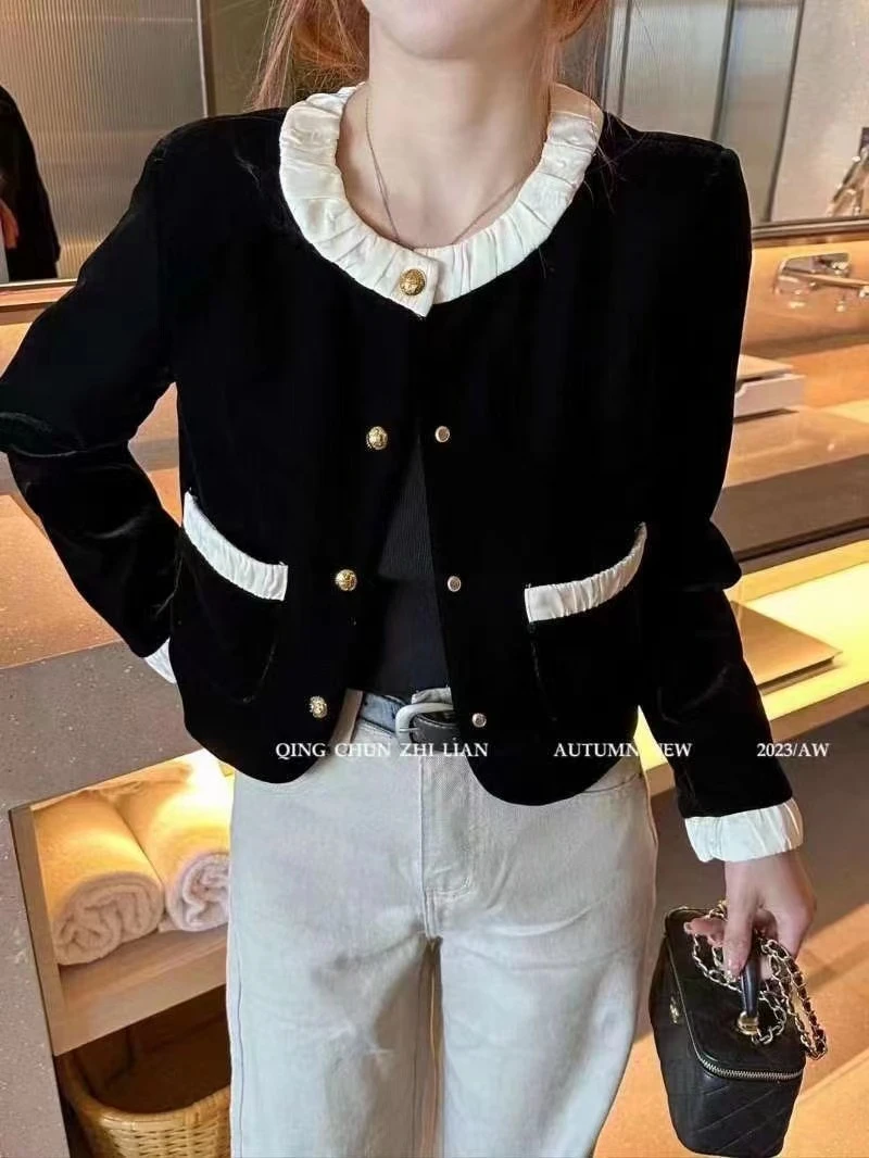 2023秋季小香风时尚长袖百搭外套