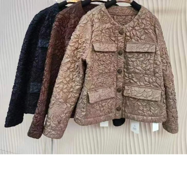 【摺之韵】高定秋冬新款时尚气质女士百搭小香风夹棉短外套2022S372