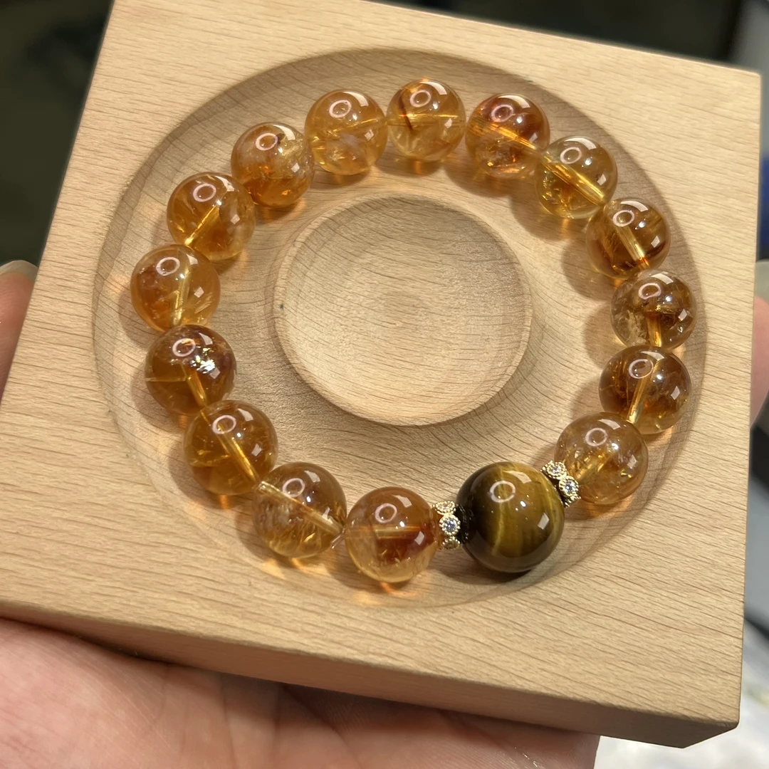 【大猫珠宝】bao富zhao米黄水晶手串  KT24070717