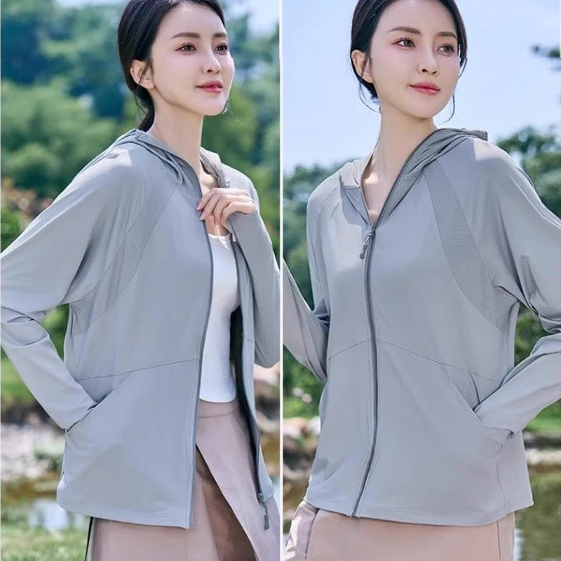 外套防晒衣户外夏季透气薄款防紫外线防晒服女款钓鱼长袖运动遮阳