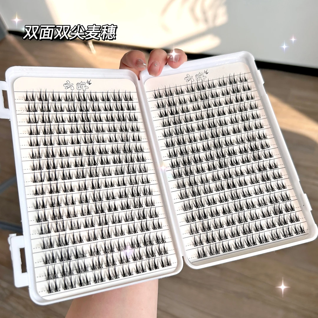 六眸双尖太阳花双尖麦穗假睫毛大容量睫毛书自然混搭分段式上镜款