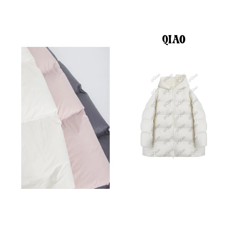 QXQT「冬日舞曲」荞荞冬季新款慵懒加厚保暖90白鸭羽绒服