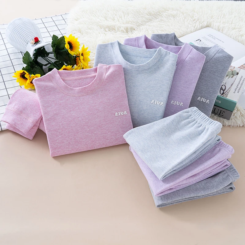 儿童秋衣秋裤宝宝保暖打底内衣男女童家居服冬季套装  【加油宝贝】