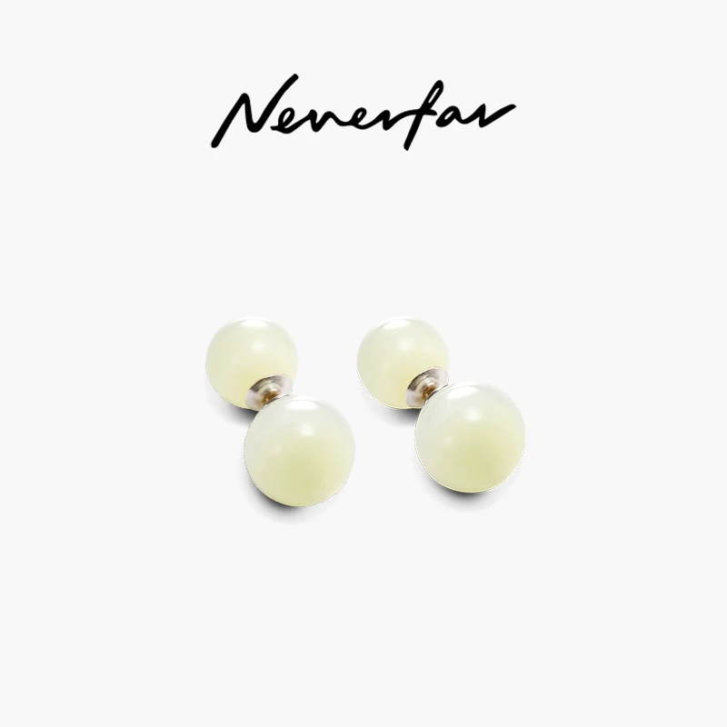 neverfar 铜合金耳饰 龙运春日限定绿色方解石耳钉薄荷曼波设计