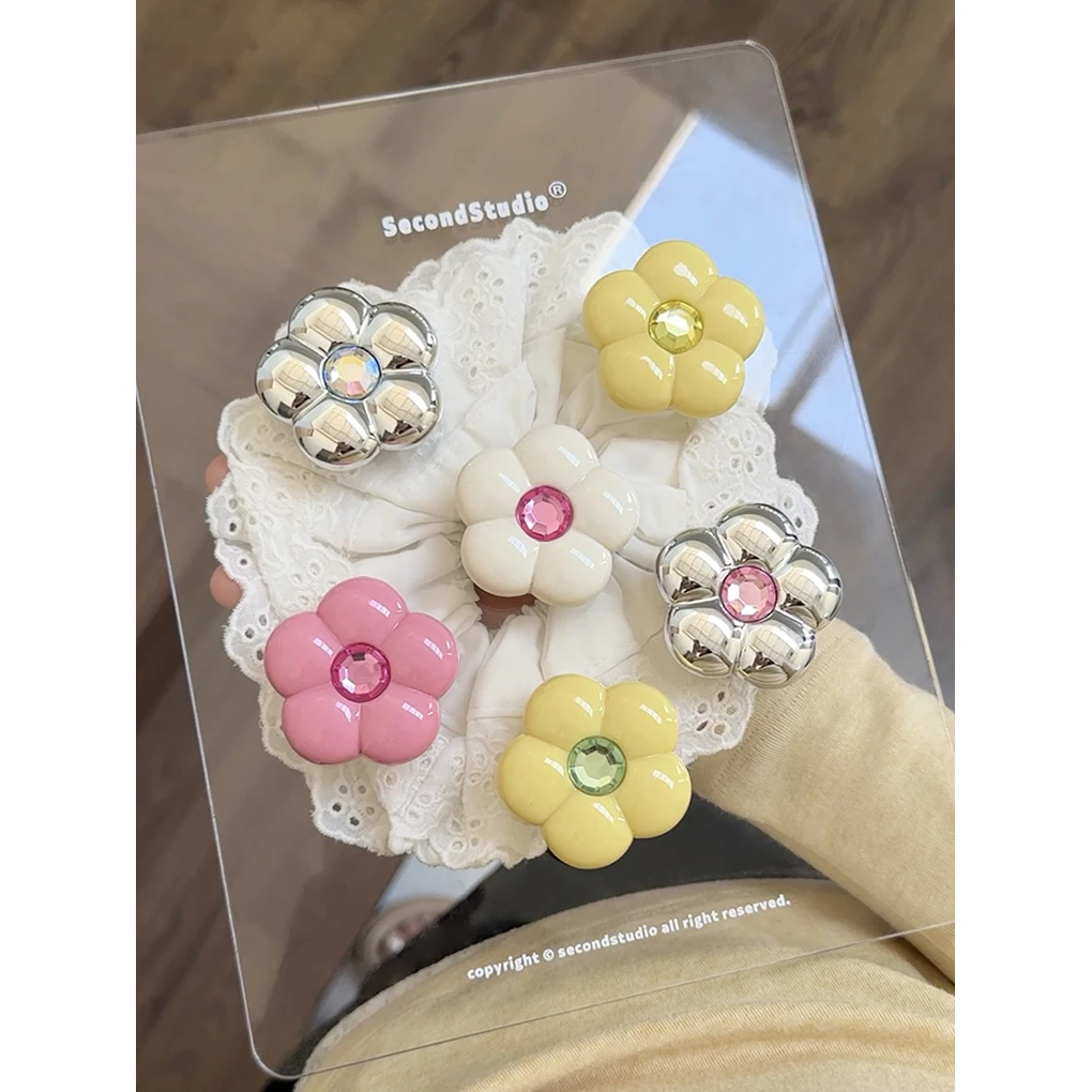 secondstudio原创快乐宝石花朵支架创意树脂可爱可磁吸气囊支架