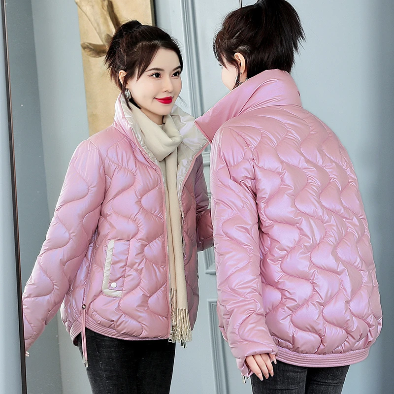 休闲2023年冬季新款显瘦立领时尚棉服小个子百搭洋气免短款外套潮