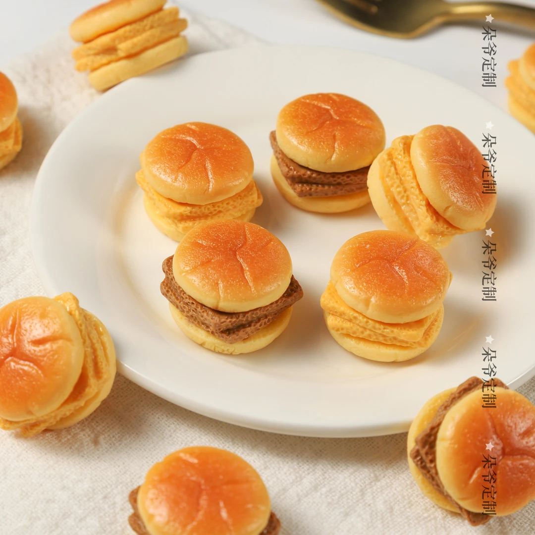 【朵爷定制-（2000ml）鳕鱼/牛肉汉堡】diy树脂食玩配件装饰摆件