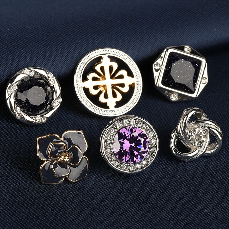 时尚黑色胸针领针男士高档法式女款百搭金色防走光女士徽章礼盒装