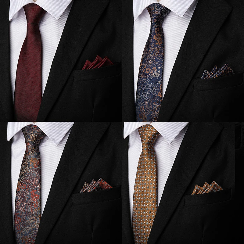 黑色正装领带口袋巾套装结婚婚礼男红色新郎伴郎拉链免打爆款领带