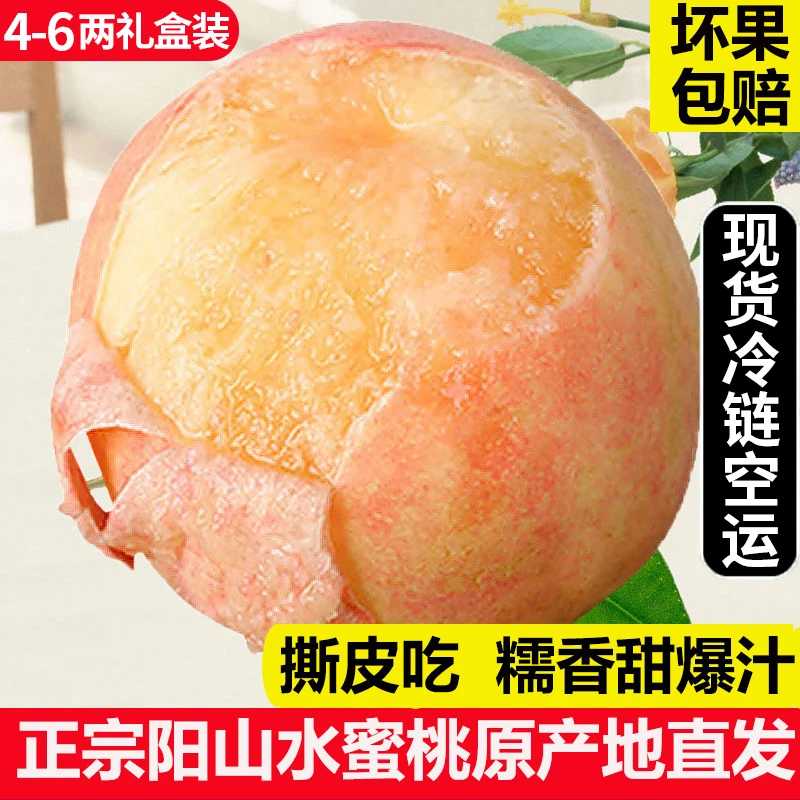 【4-5两】正宗无锡阳山水蜜桃新鲜水果整箱现摘应当季甜桃子礼盒装