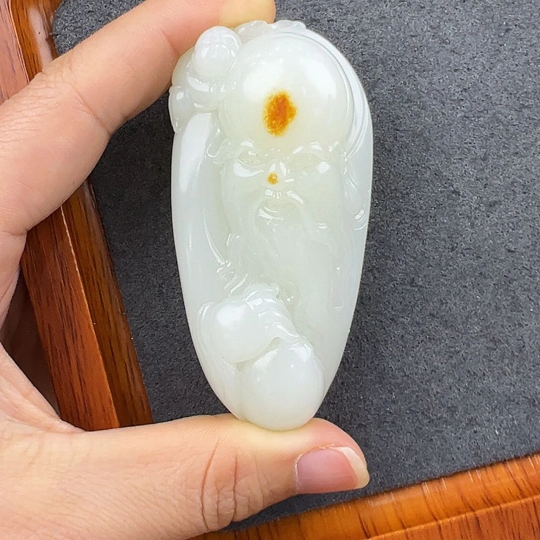 和田玉挂件未镶嵌寿星公