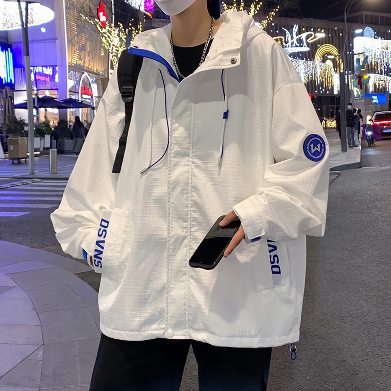 冲锋衣外套男2024新款登山工装户外防风春秋款痞帅潮牌棒球服夹克