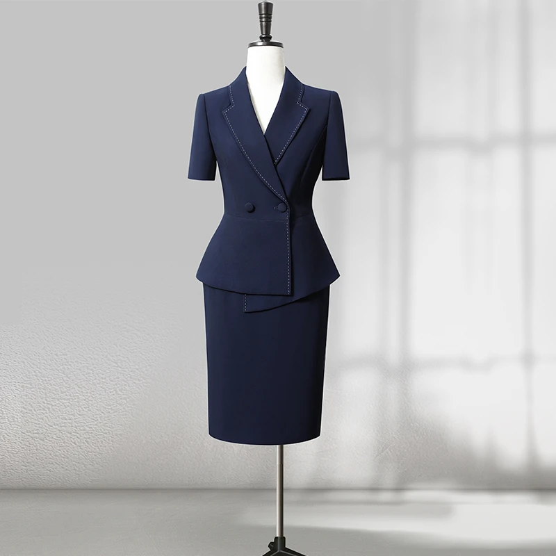 西装职业套装女2025年高级感专机款小个子医美顾问口腔前台工作服