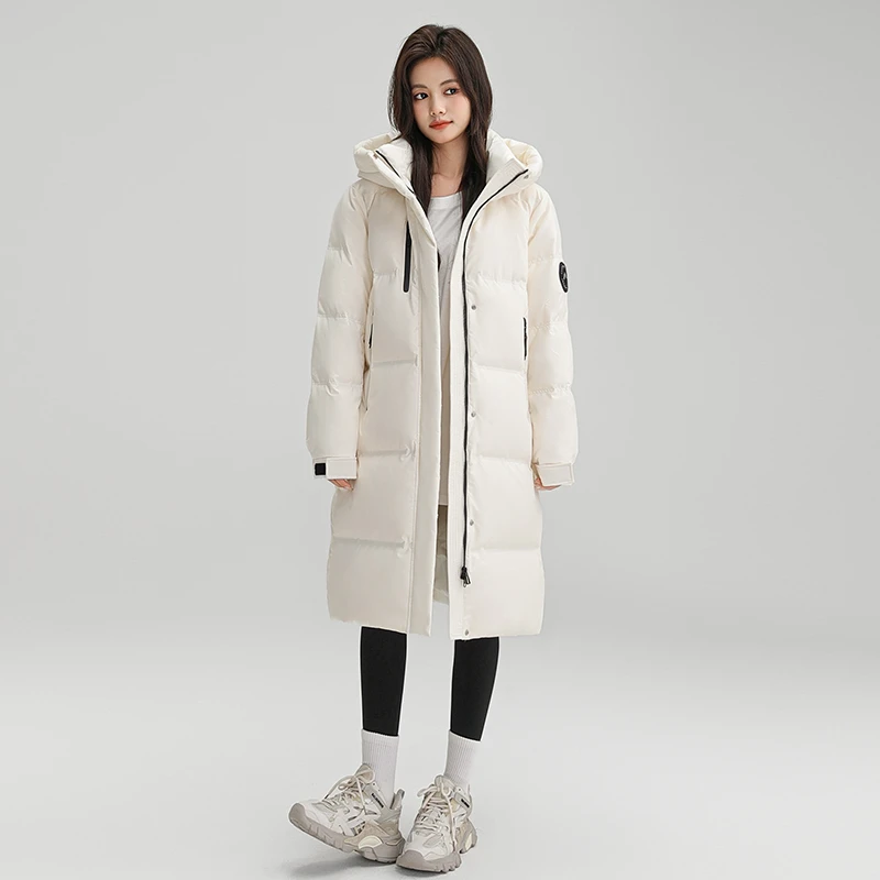【雪中飞】冬季女款时尚加厚过膝长款羽绒服X40143344F