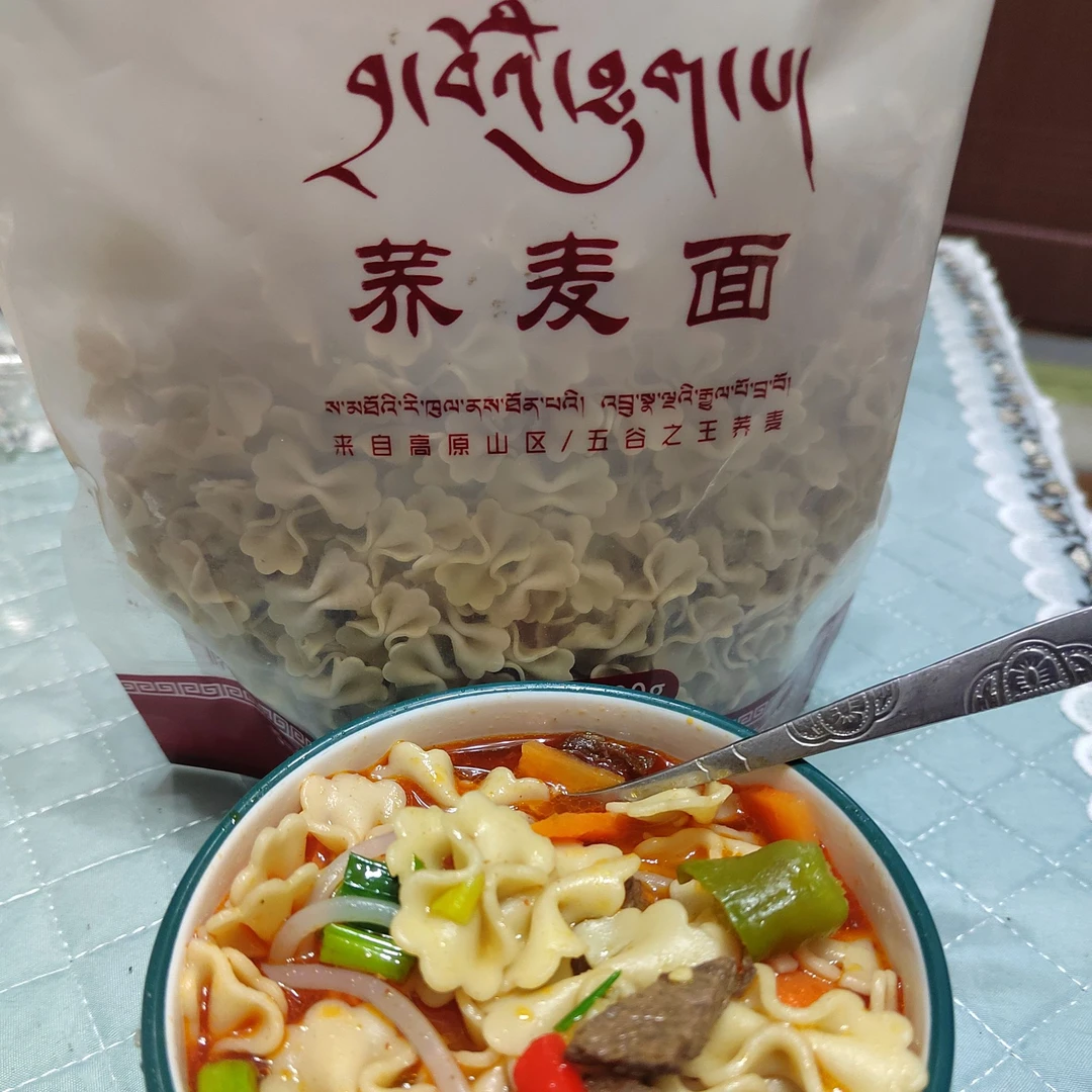 荠麦面【花面】500克 拍一发三