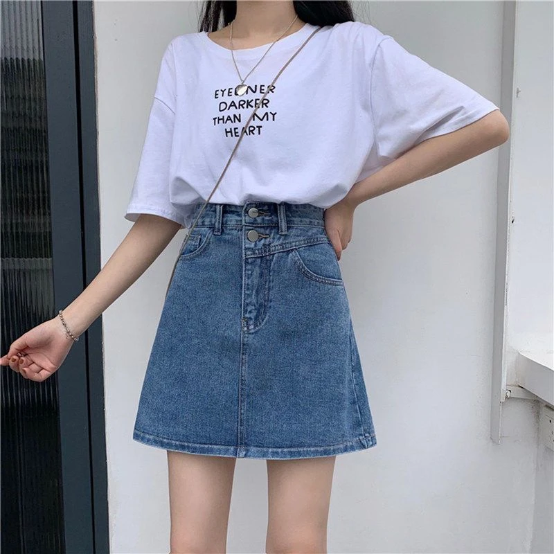 Z牛仔半身裙子女夏季百搭新款2024年高腰a字短裙子显瘦ins潮裤裙