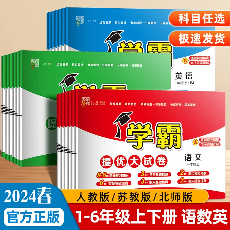 2024春小学学霸提优大试卷  一二三四五六年级语文英数学人教北师