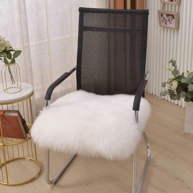 澳励硕澳洲纯羊毛椅子垫加厚餐椅垫老板椅电脑椅屁股垫办公室坐垫