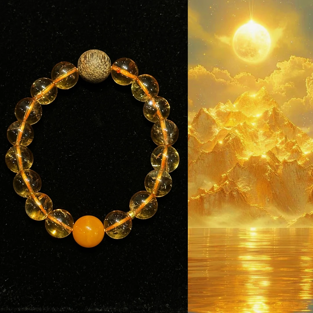 非金属仿水晶手链 ananstudio檀檀蜜蜜黄水手链（多样性发货）