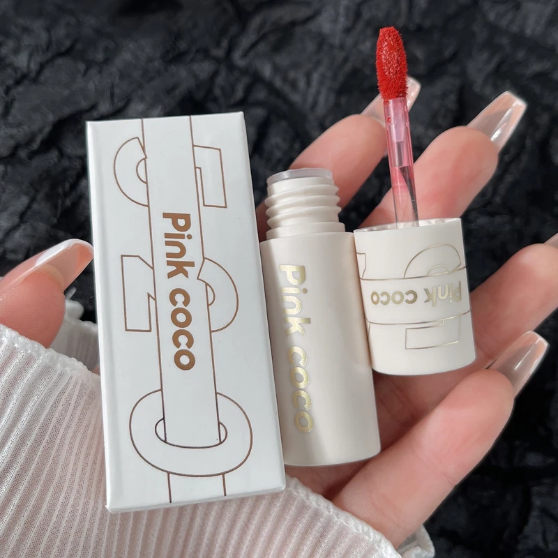 Pink coco柔雾唇釉520中意你柔雾唇釉哑光雾面唇泥轻沾杯口红平价