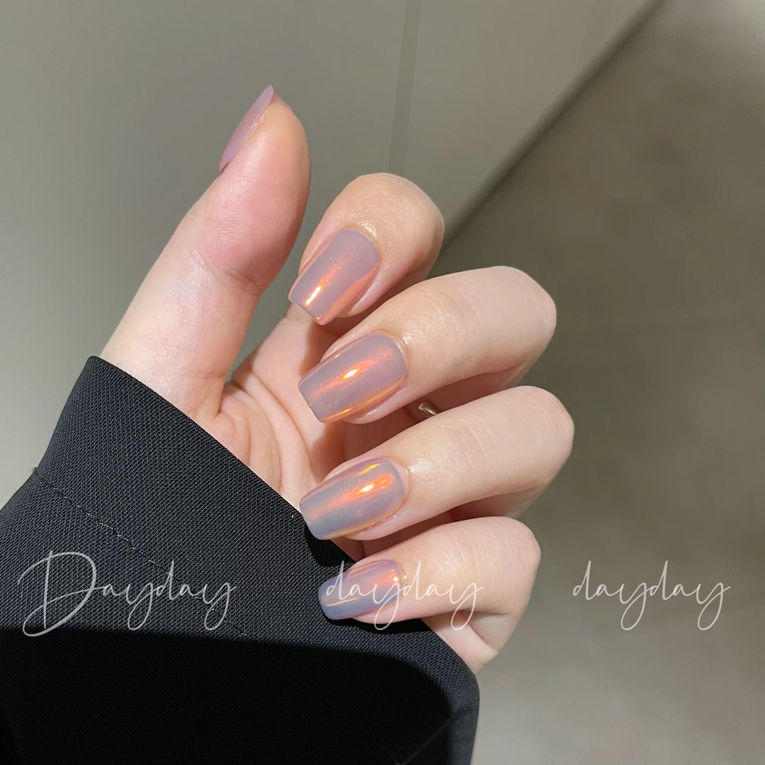 【天空之境】Dayday纯手工免烤裸色紫色流行色指甲油胶原创穿戴甲