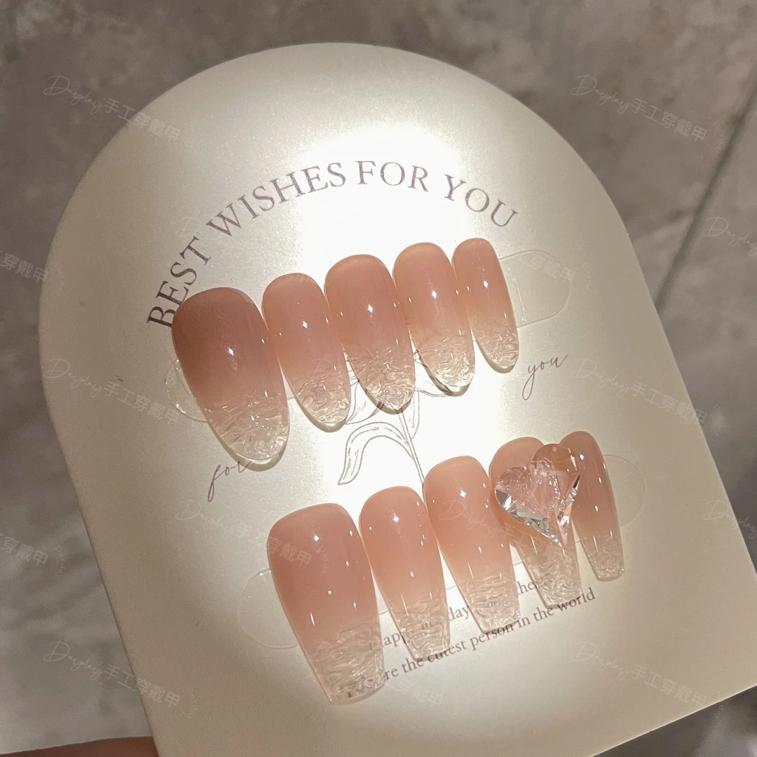 【琉璃】Dayday 纯手工高端原创穿戴甲纯色美甲贴气质