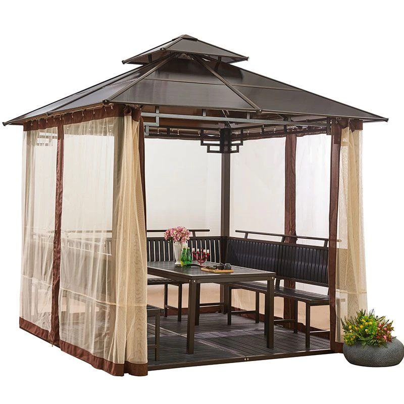 户外庭院凉亭遮阳帐篷简易移动室外休闲四角花园农庄天台凉亭工厂