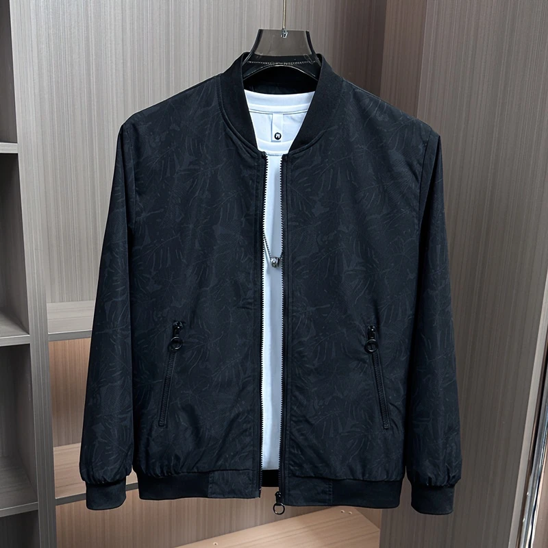 2025新款春秋季棒球领夹克男士韩版简约秋季休闲时尚外套男款上衣