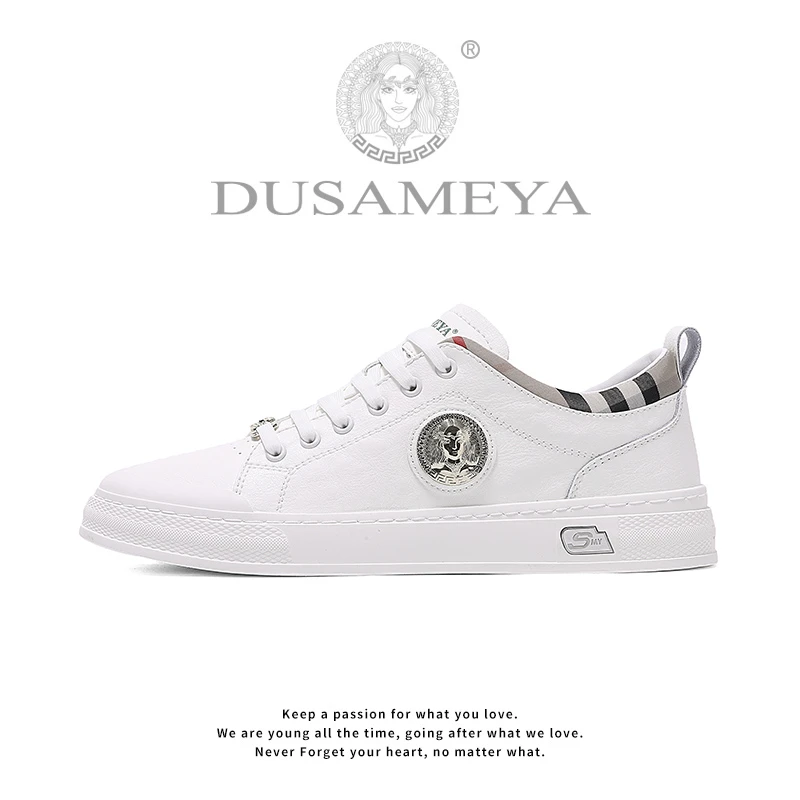 DUSAMEYA/杜莎米娅港澳轻奢时尚百搭低帮小白鞋透气板鞋D6691