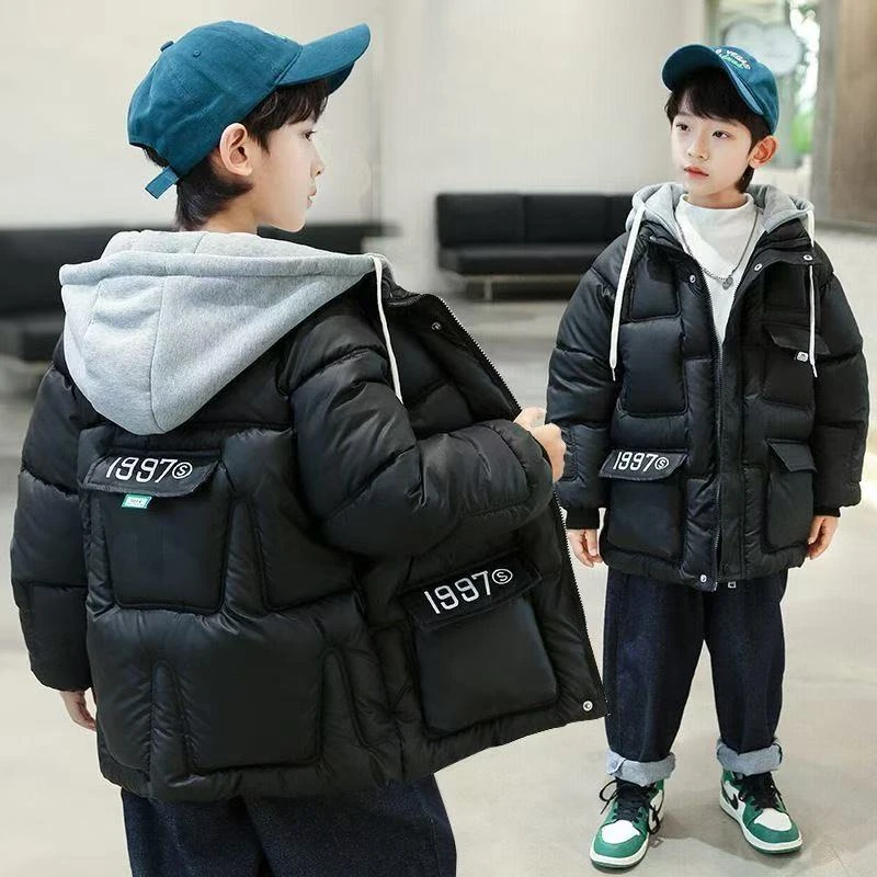 棉衣男童冬装加绒2024加厚棉袄羽绒棉服儿童保暖冬季外套潮