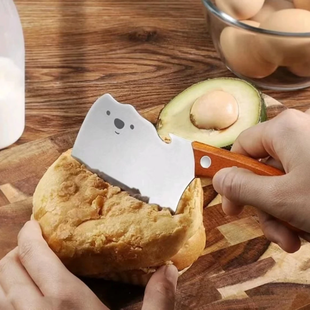 多功能迷你小菜刀户外小型刀具快递开箱可爱大鼻熊刀啤酒开