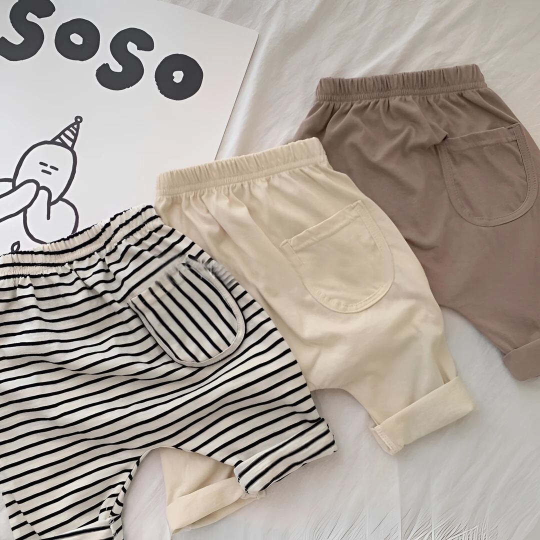 2022韩国春夏装男女宝宝百搭条纹裤新生儿大PP裤子婴幼童长裤外穿