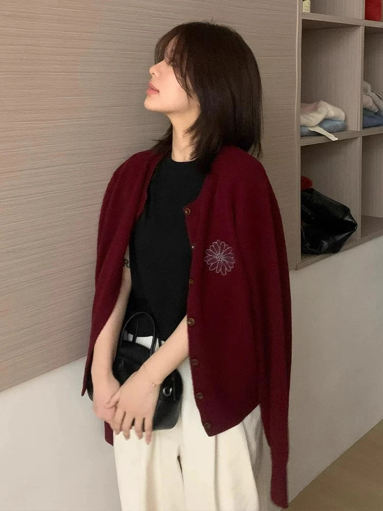 【贝希】小雏菊刺绣开衫