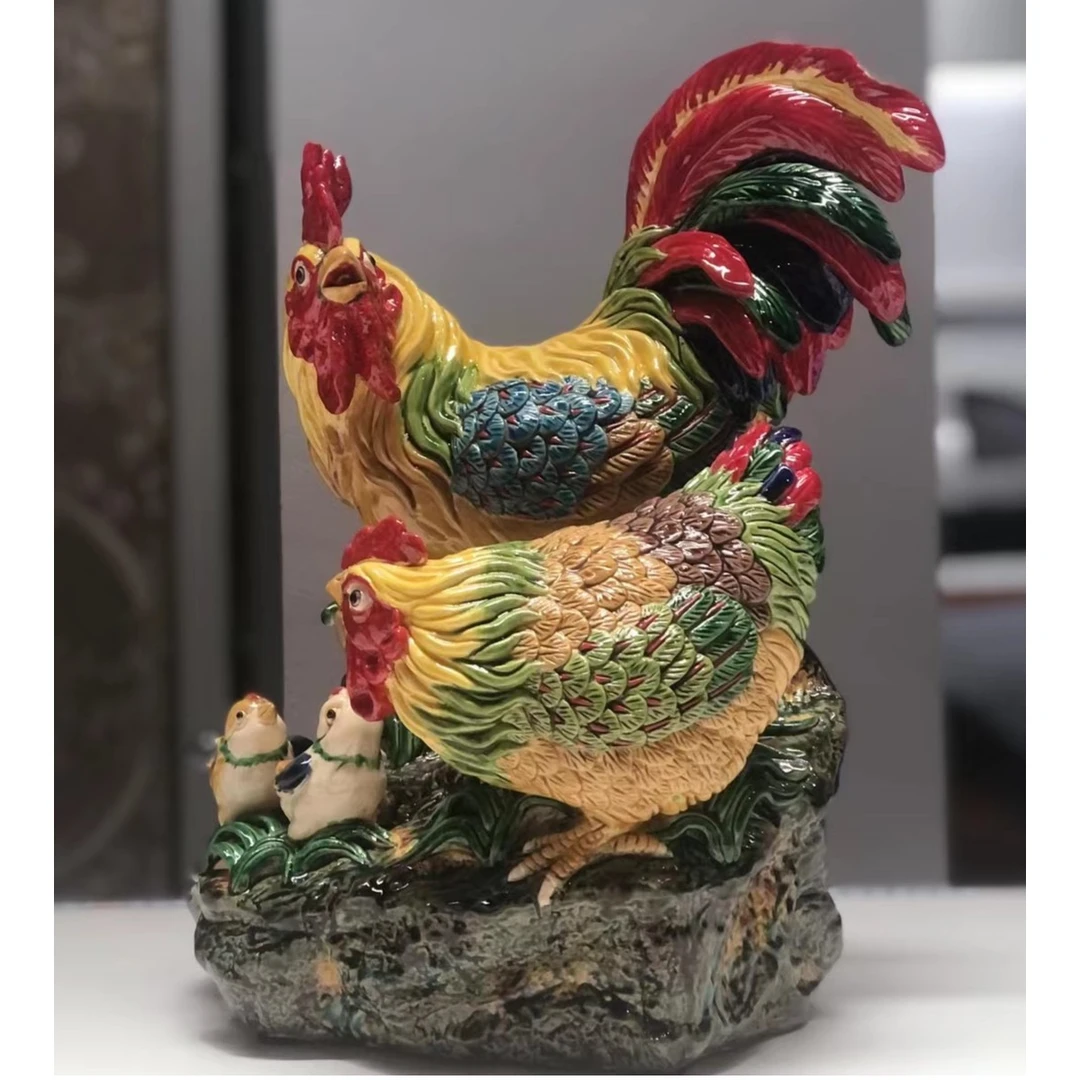 【五福临门】【合家欢】陶瓷制品家居装饰礼品，尺寸：25*18*33cm